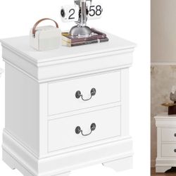 Nightstand with 2 Drawers - Fully Assembled 