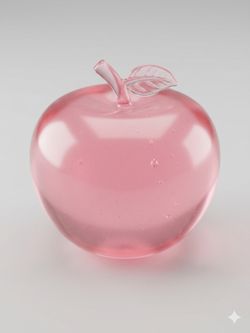 Pink Apple Maltose Squishy Toy - Crystal Sugar Squeeze Fidget Toy 5.5cm