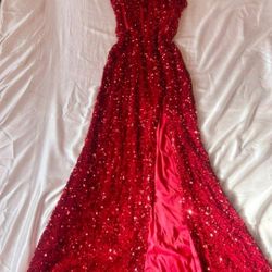 Red Sequence Dress