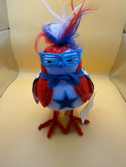 Patriotic Felt Bird Decorative Figure