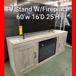 🥰 TV Stand with Fireplace