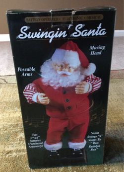 Vintage Swingin' Santa Animated Musical Figure