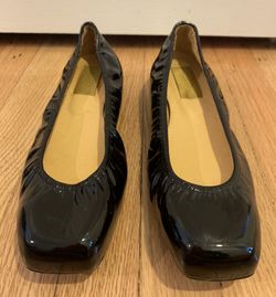 Authentic Lanvin black patent leather flats - size 41