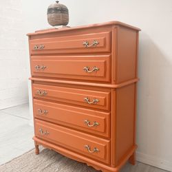 Restored French Provincial Chest Of Drawers 