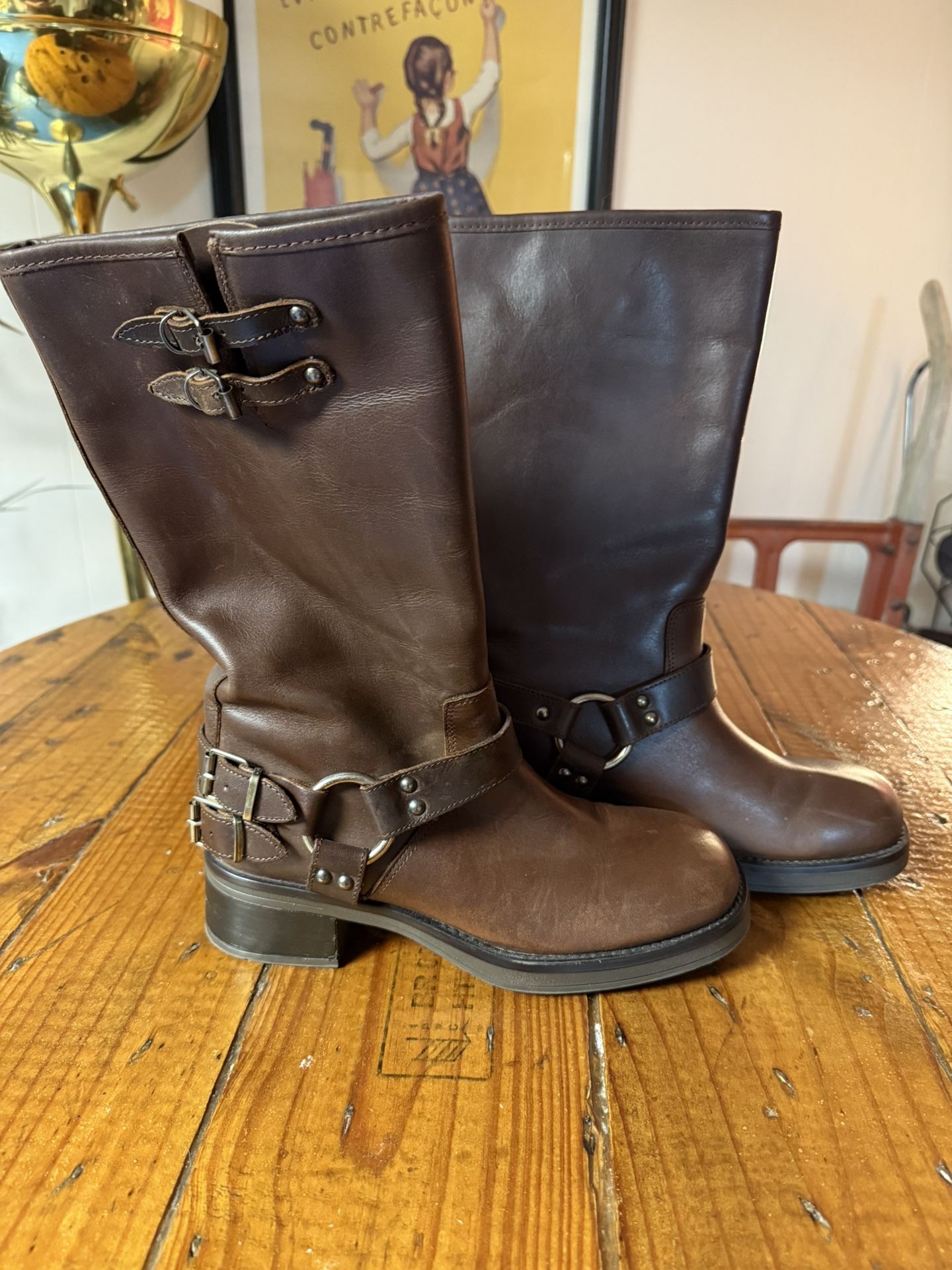 ASTOR BROWN LEATHER Steve Madden Boots