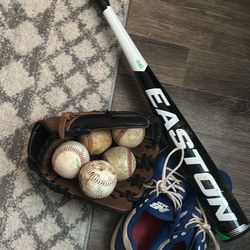 Baseball Bat/Glove/Cleats