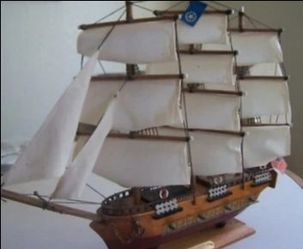 Beautiful Wooden Ship U.S.S. Constitution - 14" from Heritage Ships of the World Collection Beautiful!