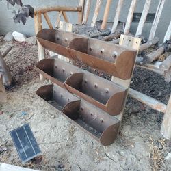 Antique Industrial metal bins wall mount