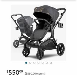 Dark Gray Baby Stroller with Canopy
