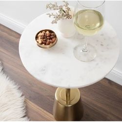 Cemil Marble Top End Table - new in box