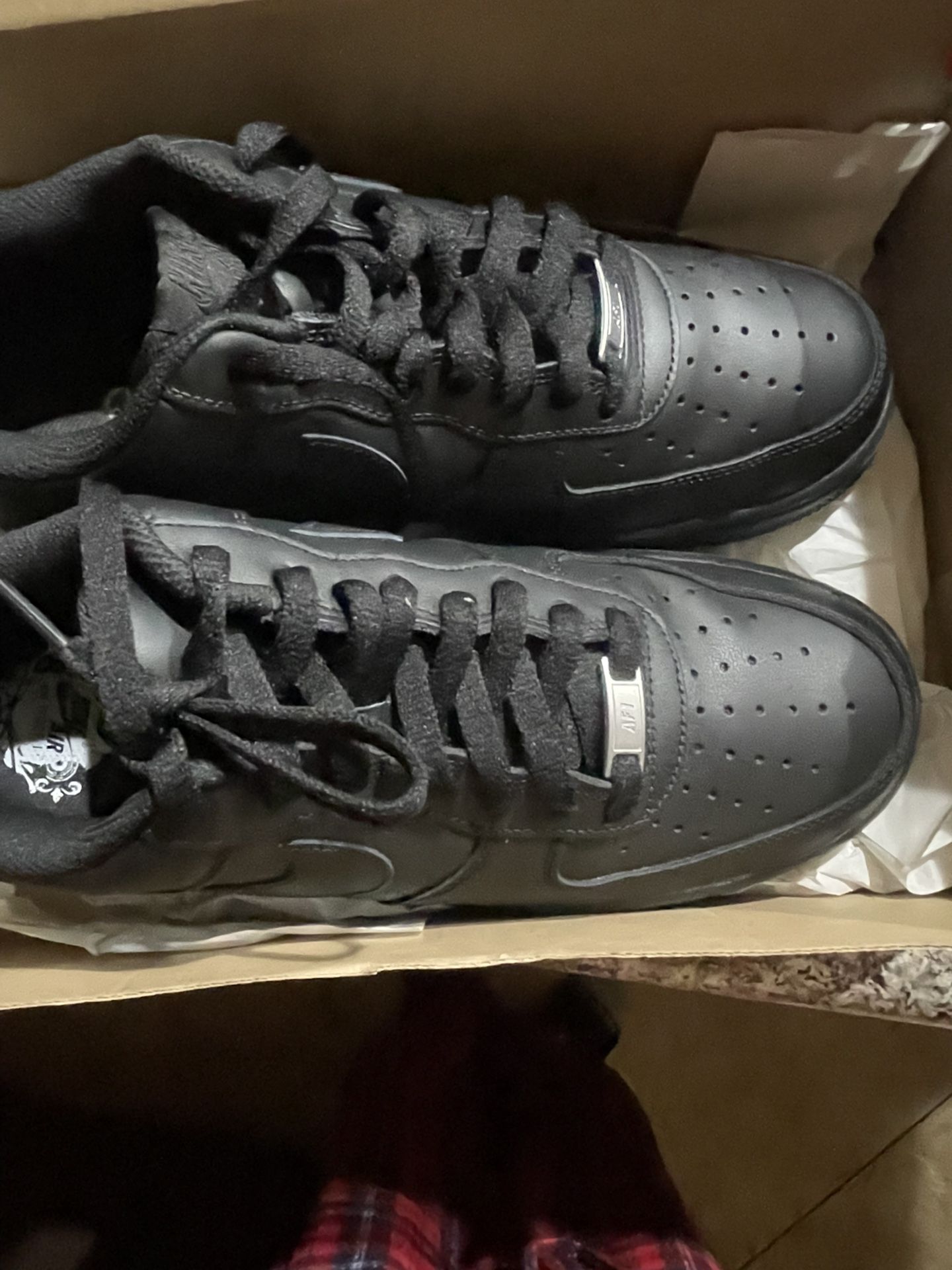 Black Nike Air Forces Size 10