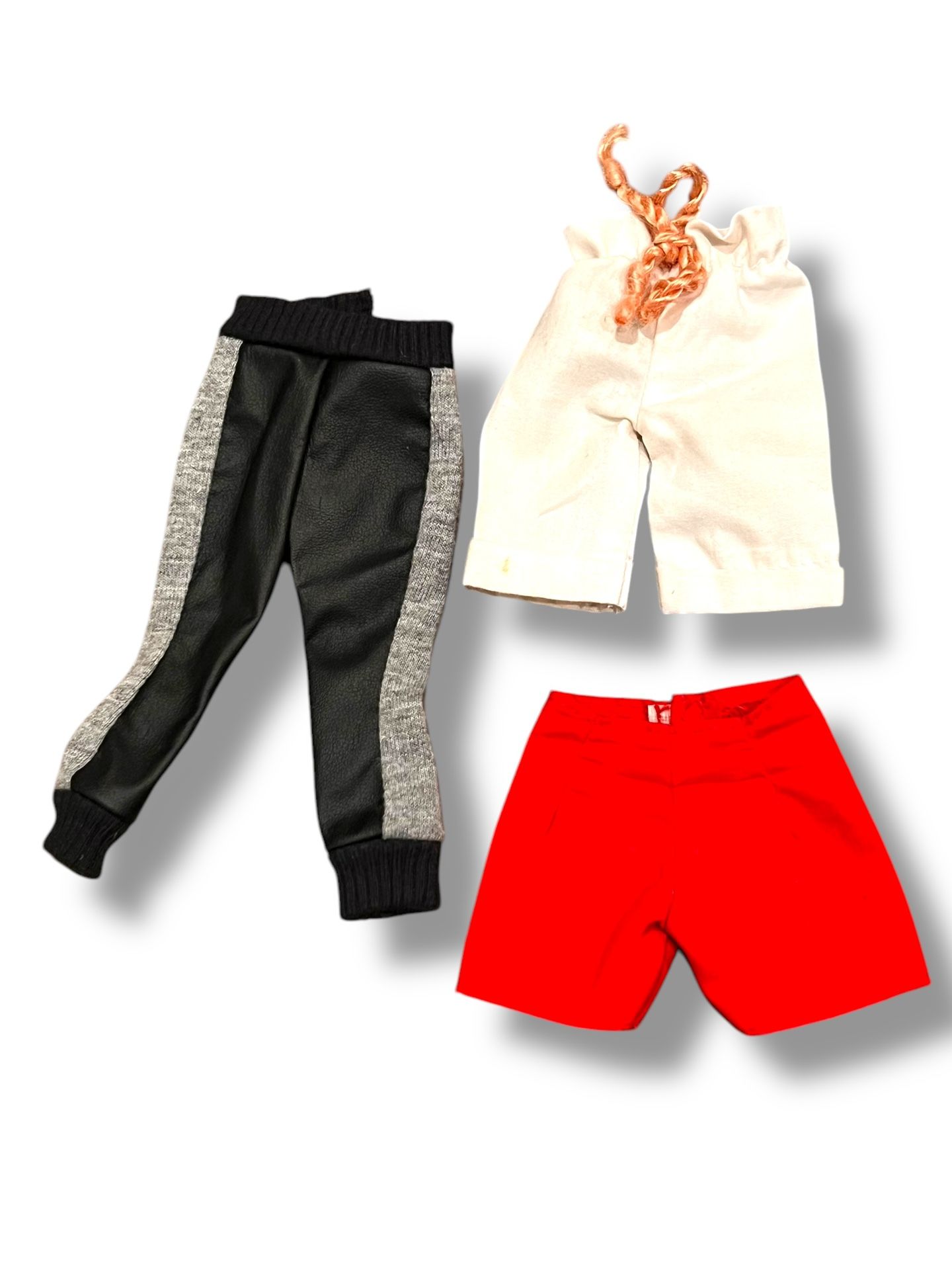 Barbie/Ken Doll My Scene Fashion Fever Gray Pants Red Shorts, VTG White Shorts