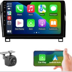 Android 13 4+32GB 8 Core Car Radio for Toyota Tundra 2007-2013 & Toyota Sequoia 2008-2019 Stereo, 10.1" QLED Touch Screen Upgrade Dash Kit with Carpla