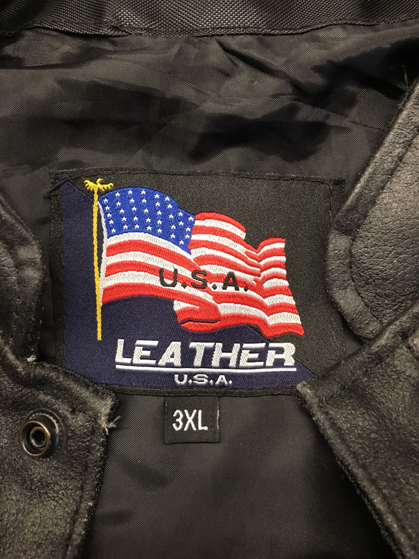 USA leather vest