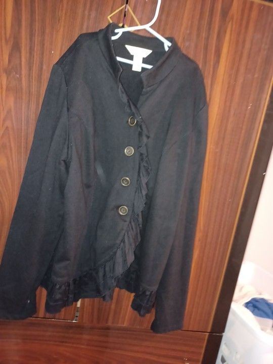 Women's V-Neck Single-Breasted Spring and Autumn Long-Sleeved Irregular Ruffled Office Shirt