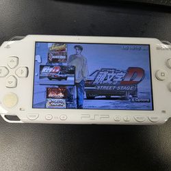 Playstation Psp 1000 White Series Mod--ded Video Game Console