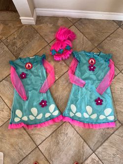 $8/each Kids “Poppy” costumes in size 4T or 5/6T; or pink  wig $5