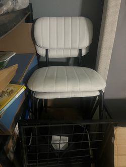 White and black dining chair set of 4