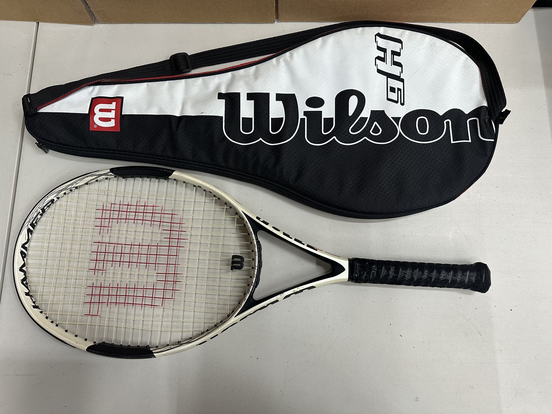 WILSON Hyper HAMMER H6 Carbon Matrix Tennis Racket Racquet 4-1/2" Grip W/ Case