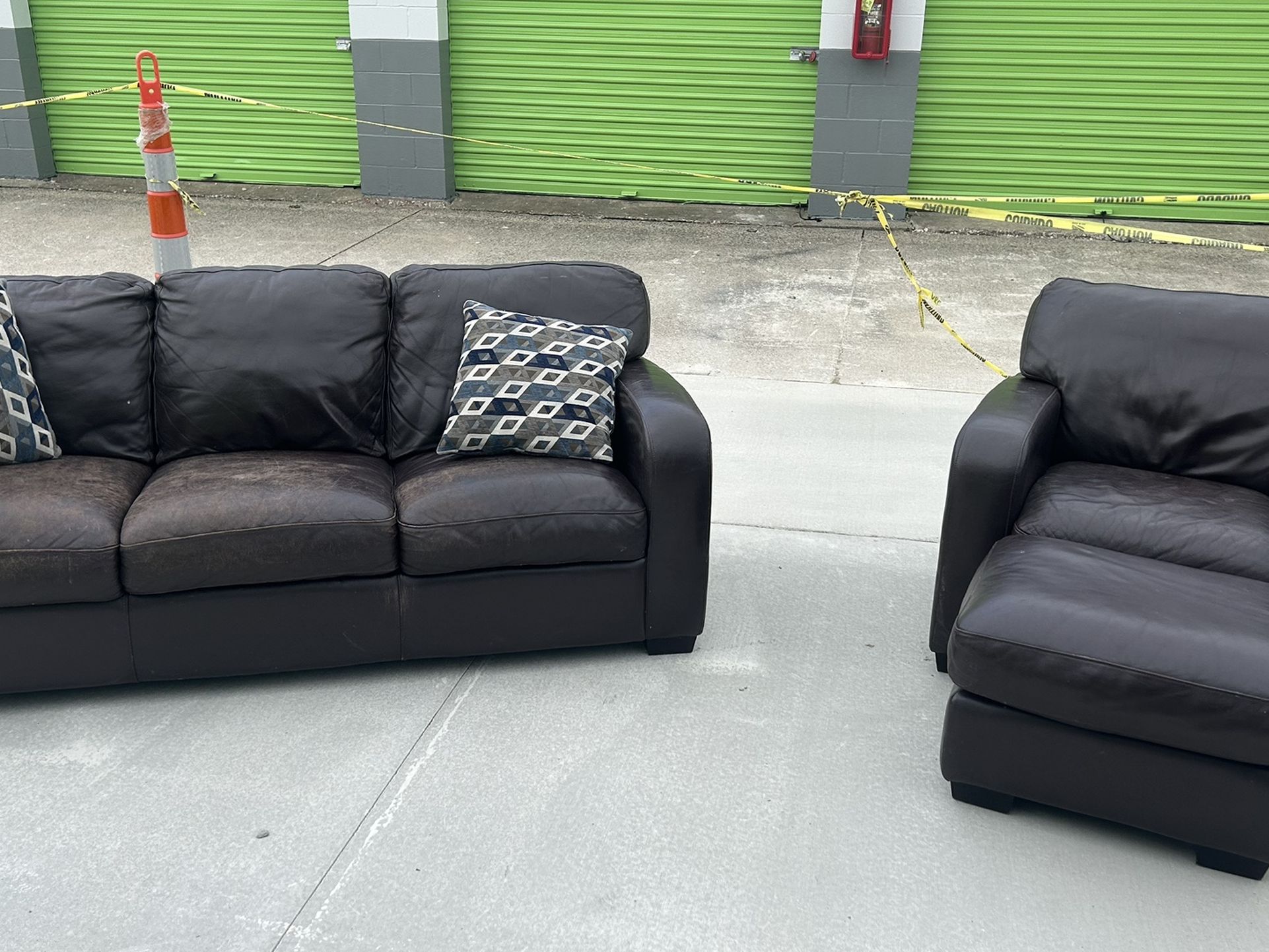 Leather Couch Set
