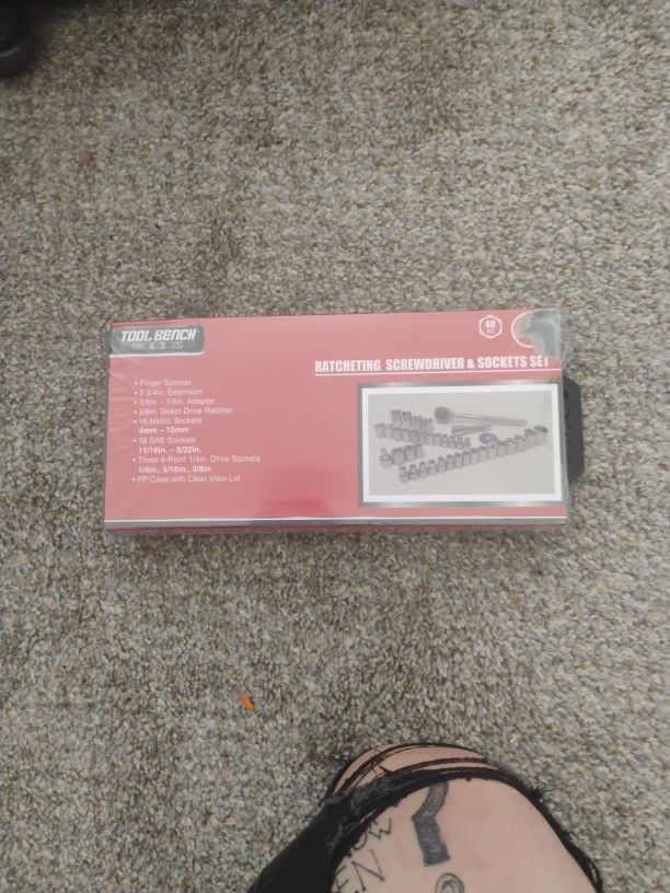 Tool Bench Platinum 40 Piece Ratcheting Screwdriver & Socket Set BRAND NEW SEALED
