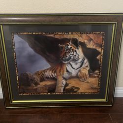 Tiger Framed Picture By Linda Wacaster