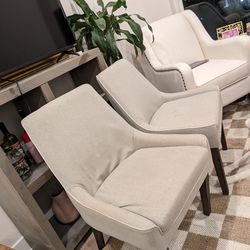 2 Grey Fabric Chairs