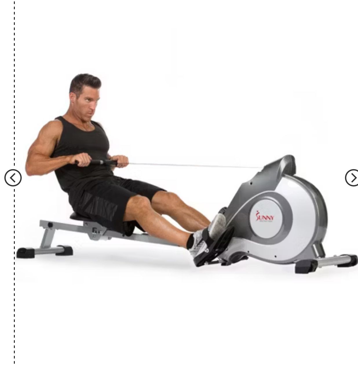 Sunny Health & Fitness Magnetic Rowing Machine - Silver