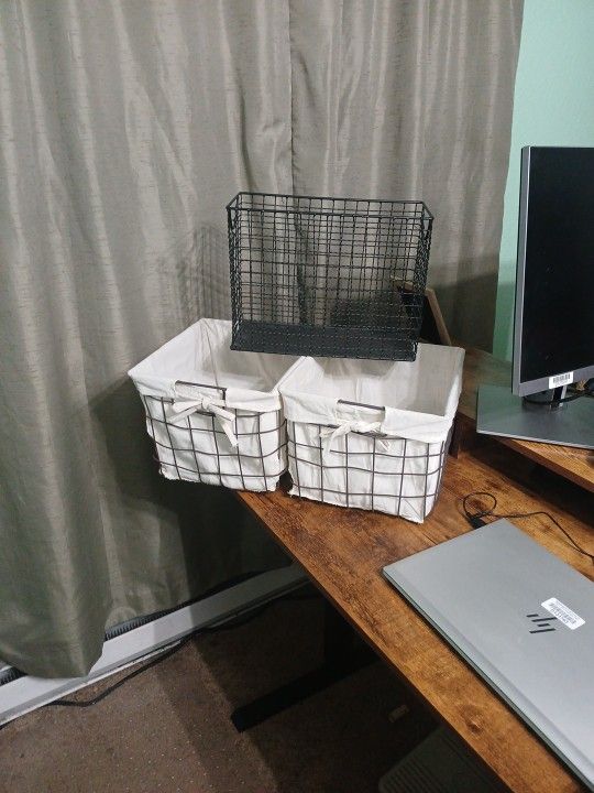 Wire Baskets Set Of 3