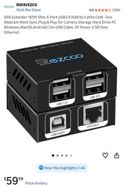 USB Extender 165ft 50m 4-Port