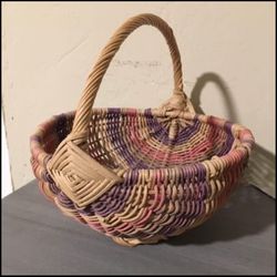Pastel Wicker Basket Small