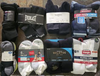 Crew Ankle Dress Work Socks Men 6 Pairs, Size 6-12 (L)