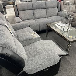 Double Reclining Couch And Loveseat!