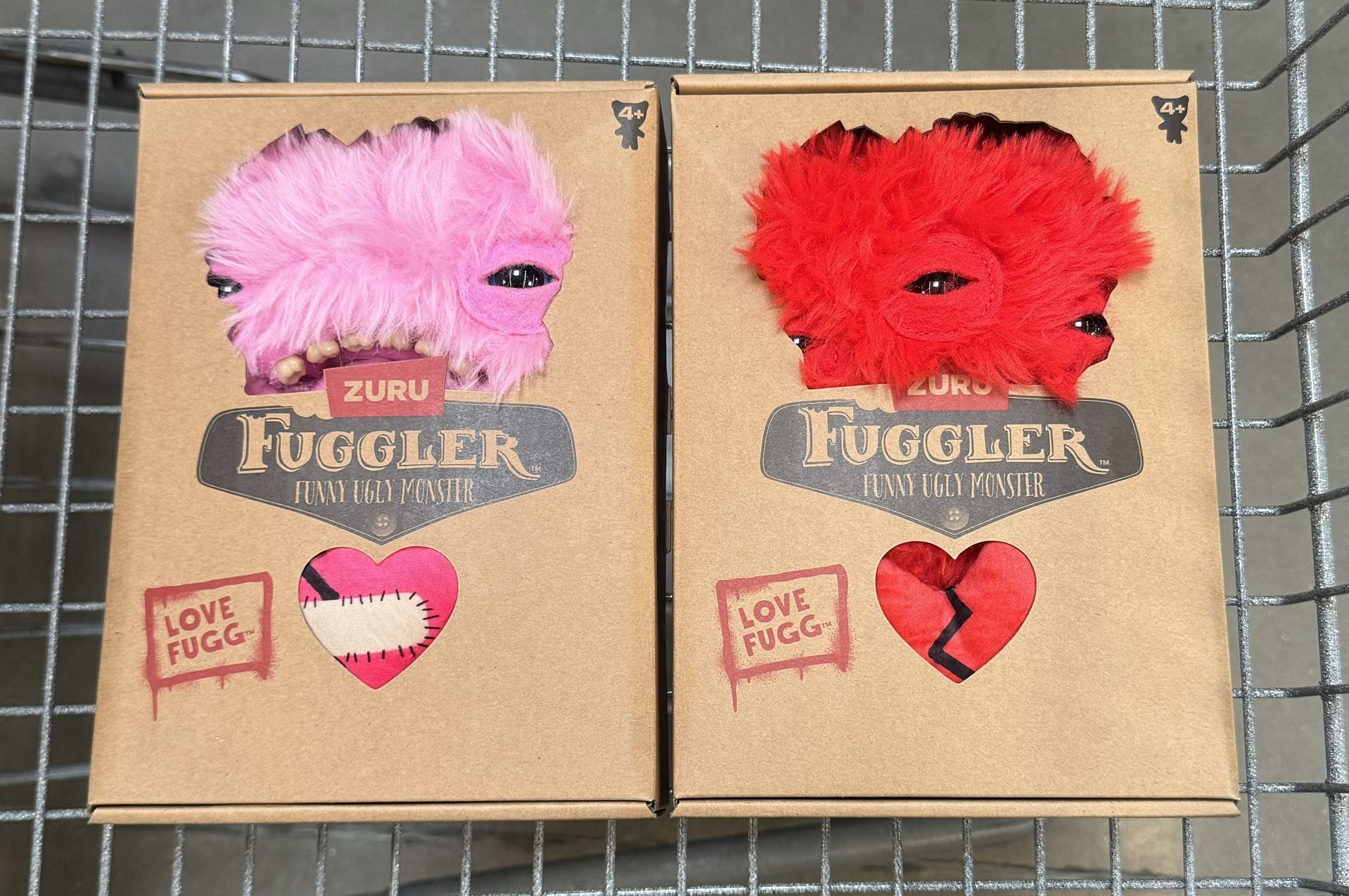 2 - ZURU Fuggler LOVE FUGG Red and Pink Valentine's Day Funny Ugly Monster 9"
