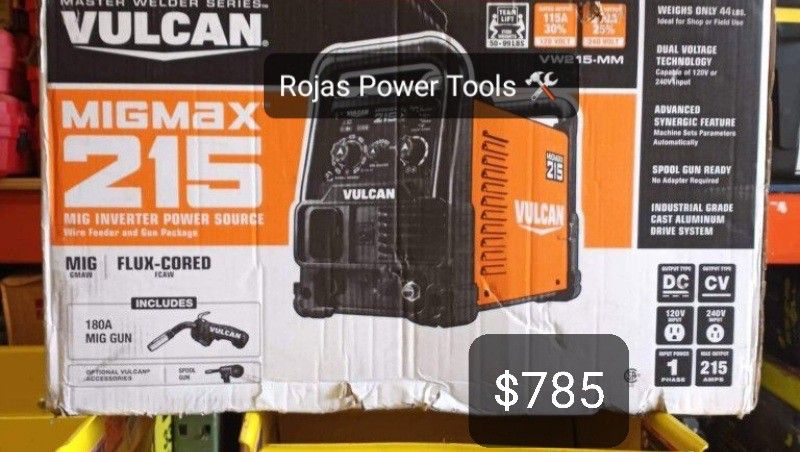 VULCAN MIG MAX 215-MIG INVERTER POWER SOURCE