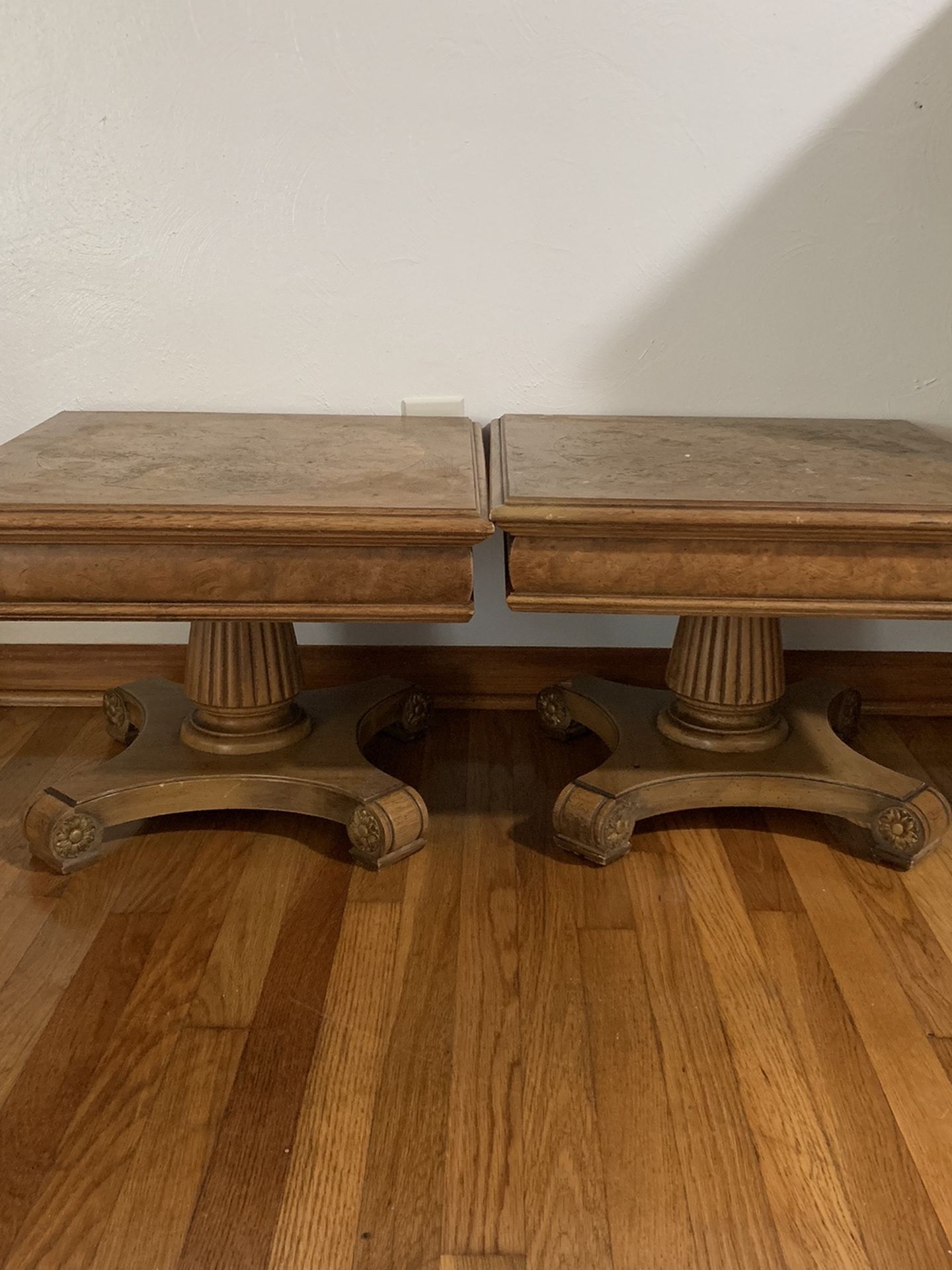 Thomasville Custom Wooden End Tables