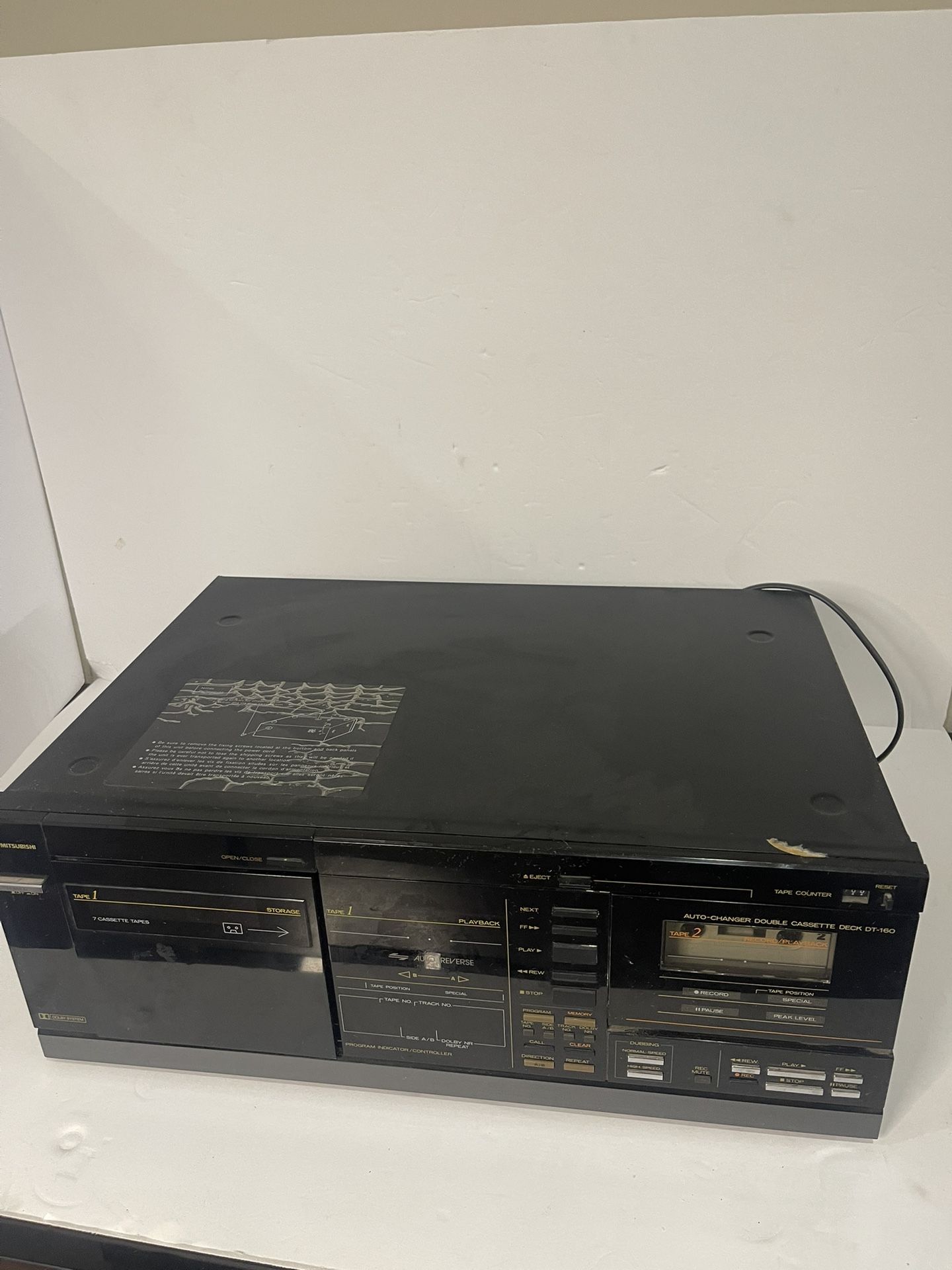 Mitsubishi DT-160 Auto Changer Dual Cassette Deck Read
