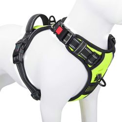 No Pull Dog Harnesses Reflective Adjustable Front Clip Vest with Handle (Small)