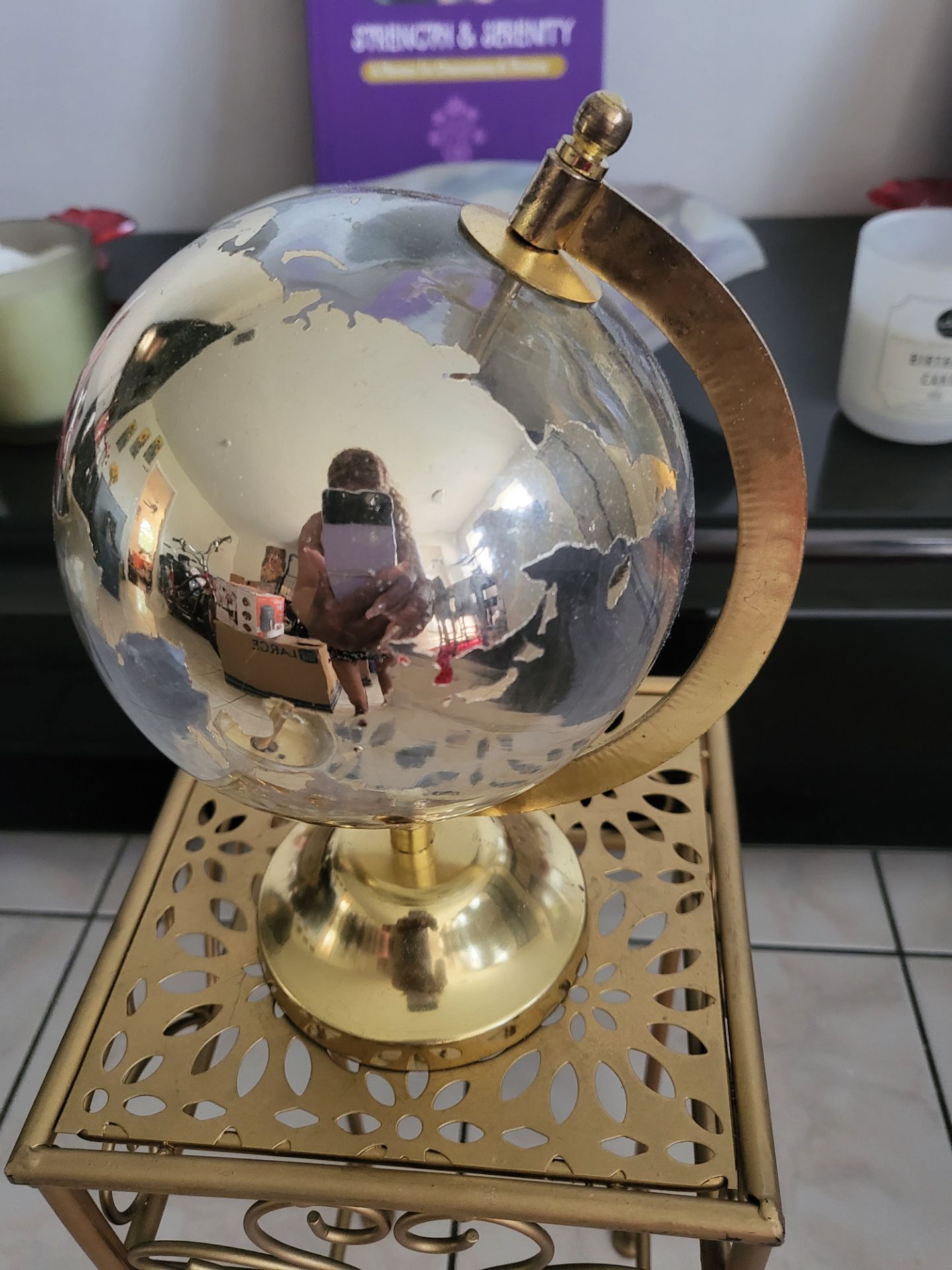 Beautiful Gold and Clear globe