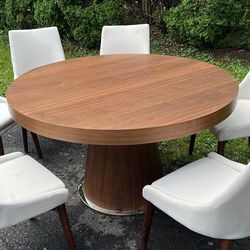 Pedestal Table And Six Chairs