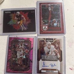 Sports cards Josh Allen , Jaxson dart, shedeur sanders, James cook, Keon Johnson.