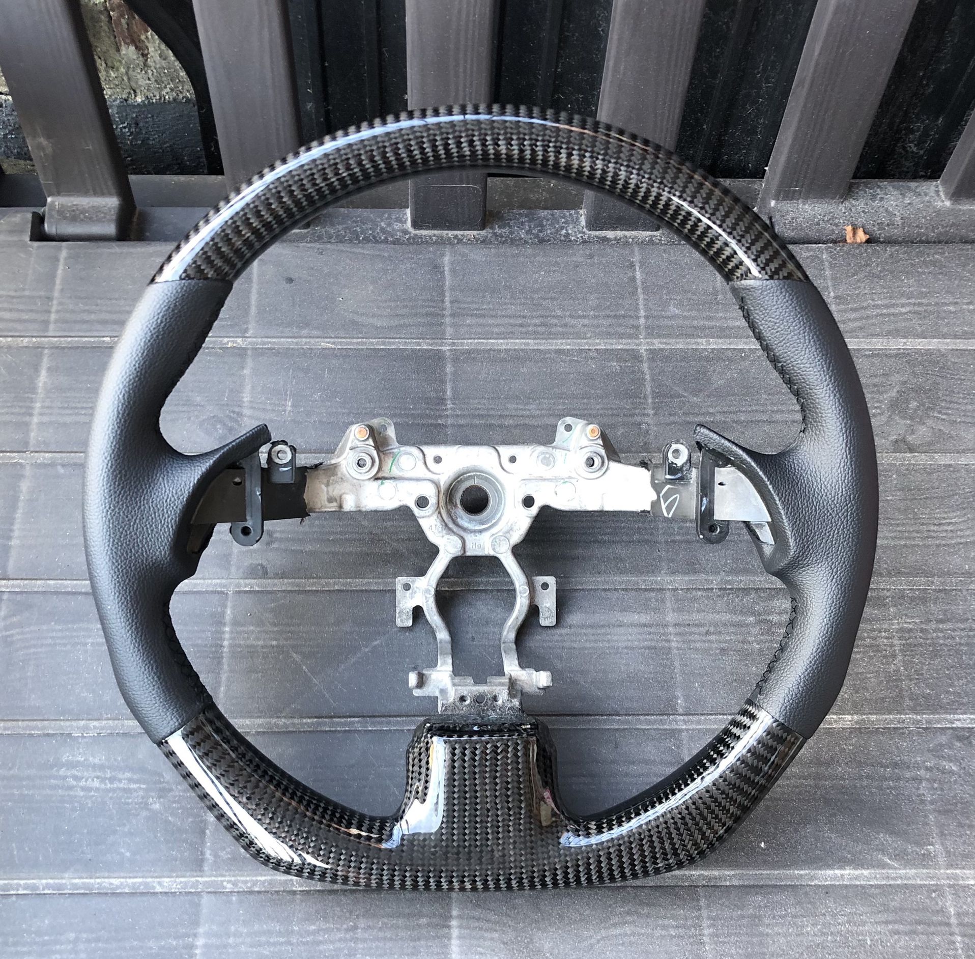 Infiniti G35 G37 Carbon Fiber Flat Bottom Steering Wheel