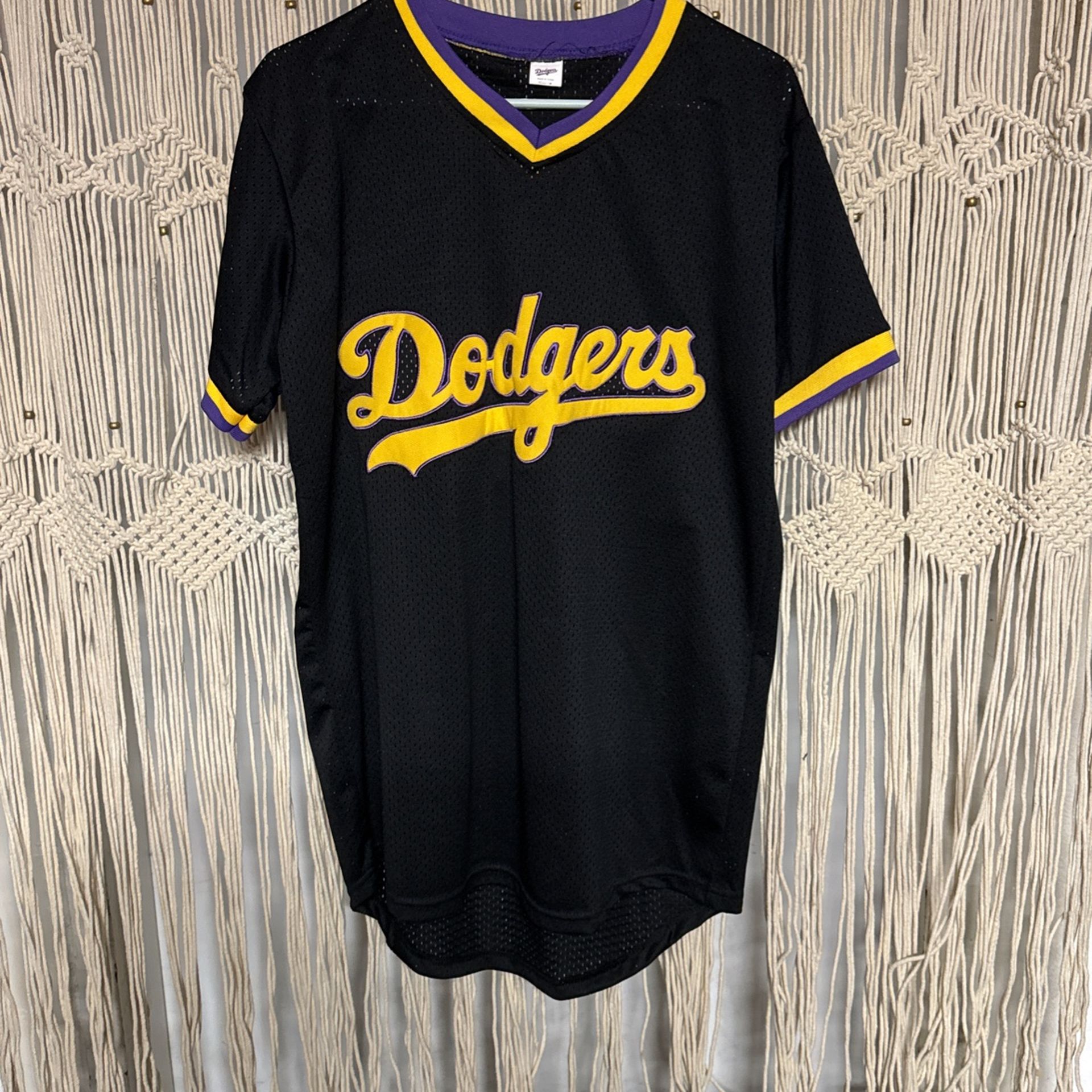 Los Angeles Dodgers Lakers Night SGA Black Promo Jersey Men's Medium