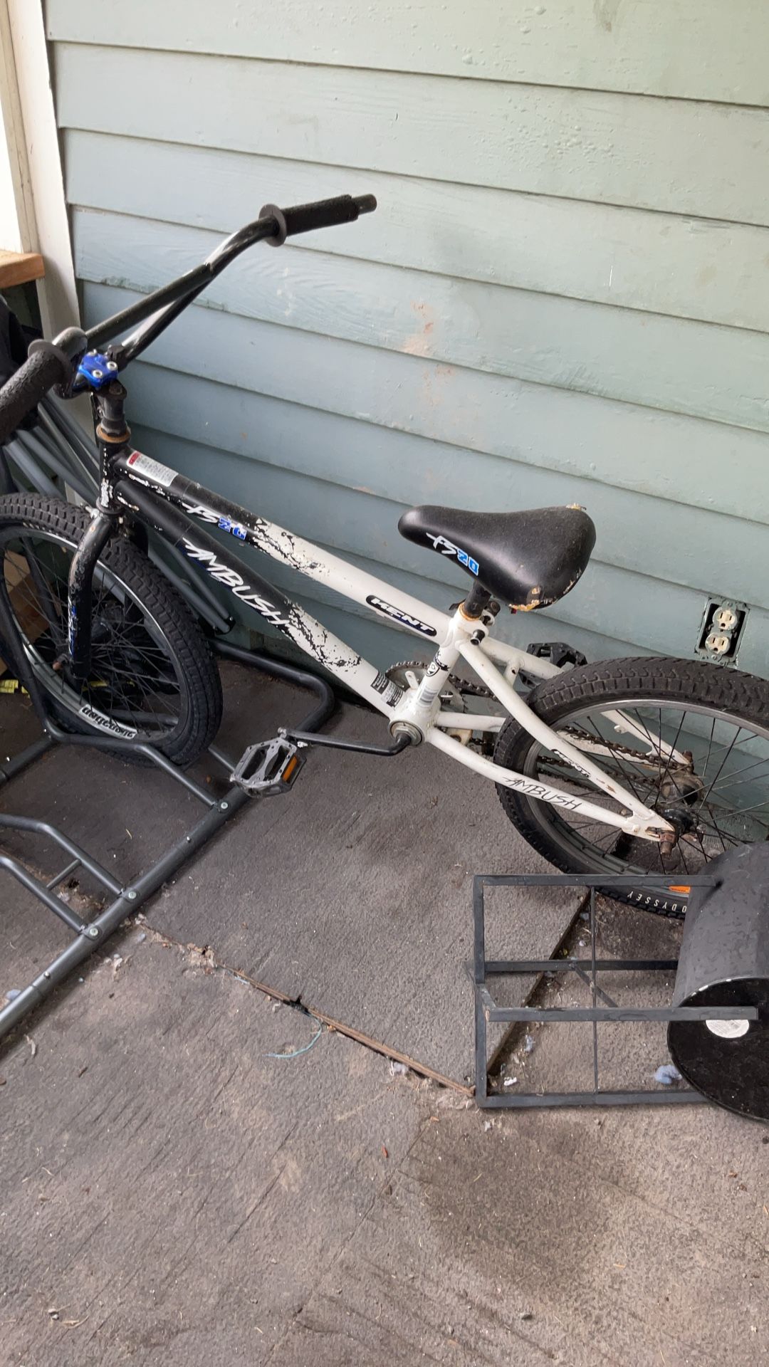 There are no brakes on this bike