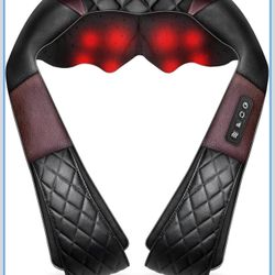  Neck and Back Massager with Heat, Electric Deep Tissue 4D Kneading Massage Pillow for Shoulder, Leg, Body Muscle Pain Relief - Best Gifts for Women M