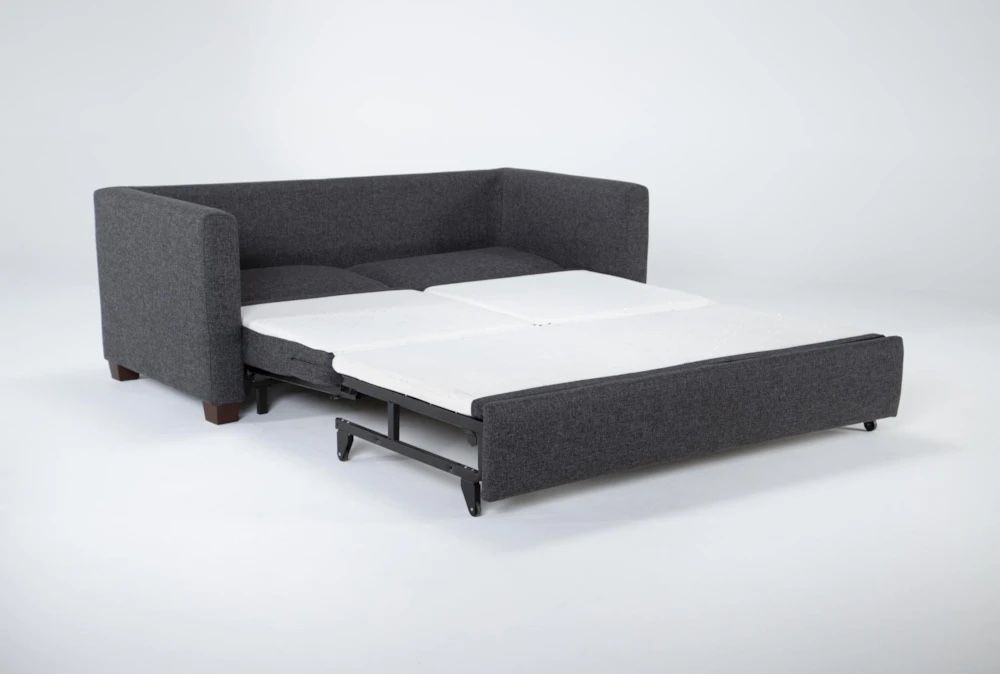 Cliff Grey Fabric 72 Inch Queen Convertible Futon Foam Sleeper Sofa Bed