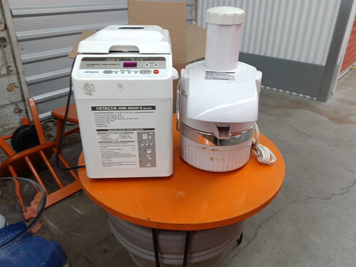 Hatachi Bread Maker And Jack LaLannes Juicer 