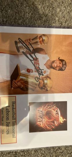 LeBron James autographed photo. With COA