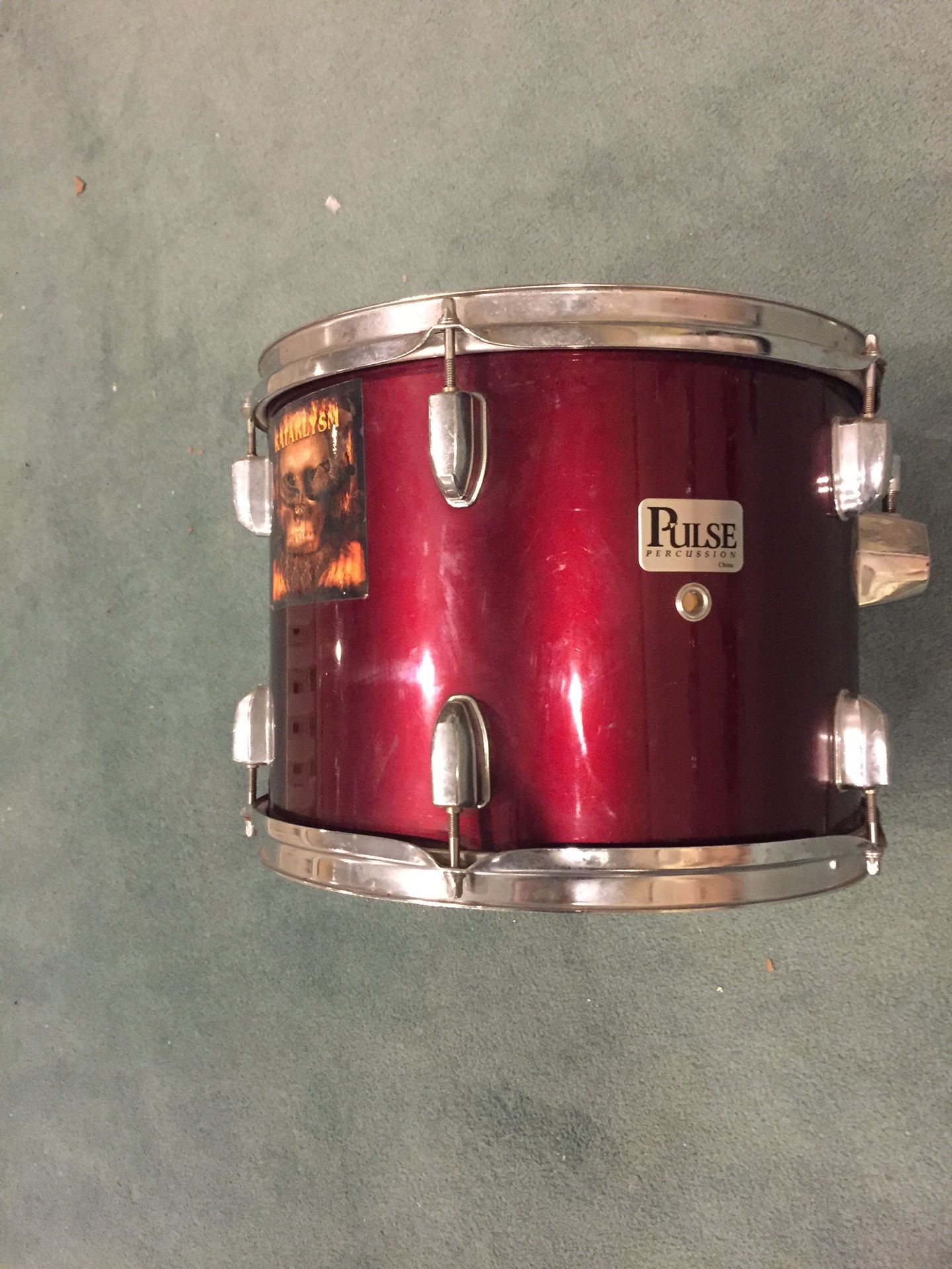 Pulse 13” x 9” mounted Tom drum wine red