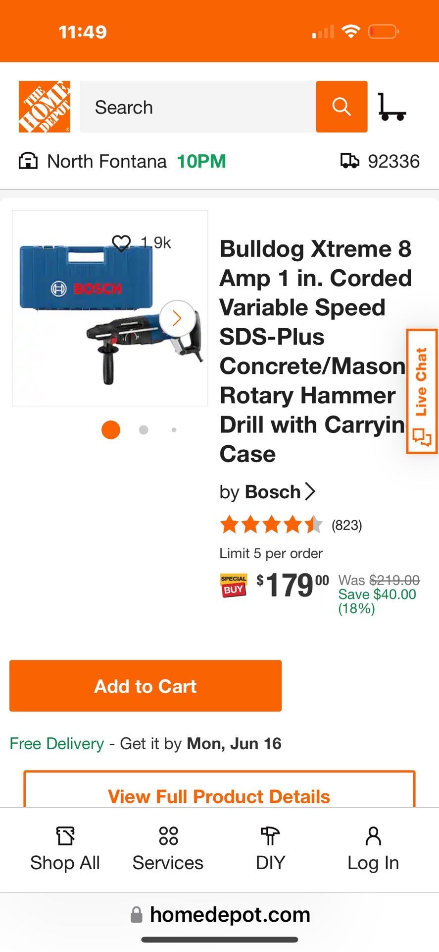 Hammer drill/chipper